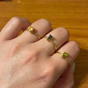 Stackable ring trio